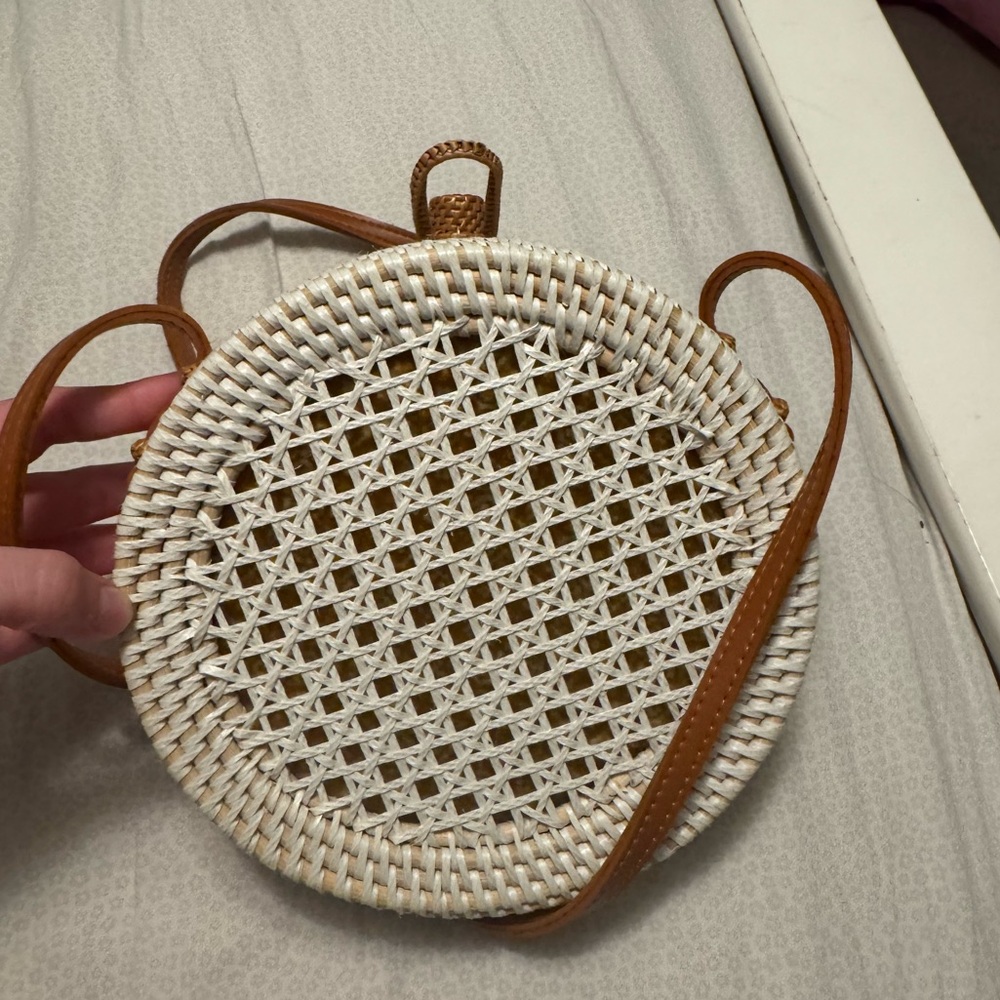 Anthropologie woven handbag